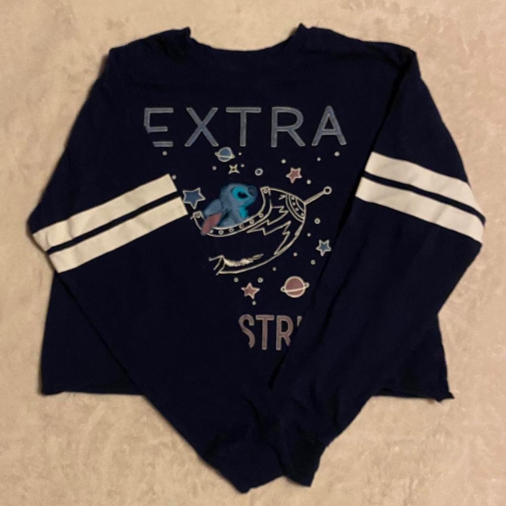 Disney Stitch extra terrestrial cropped long sleeve shirt